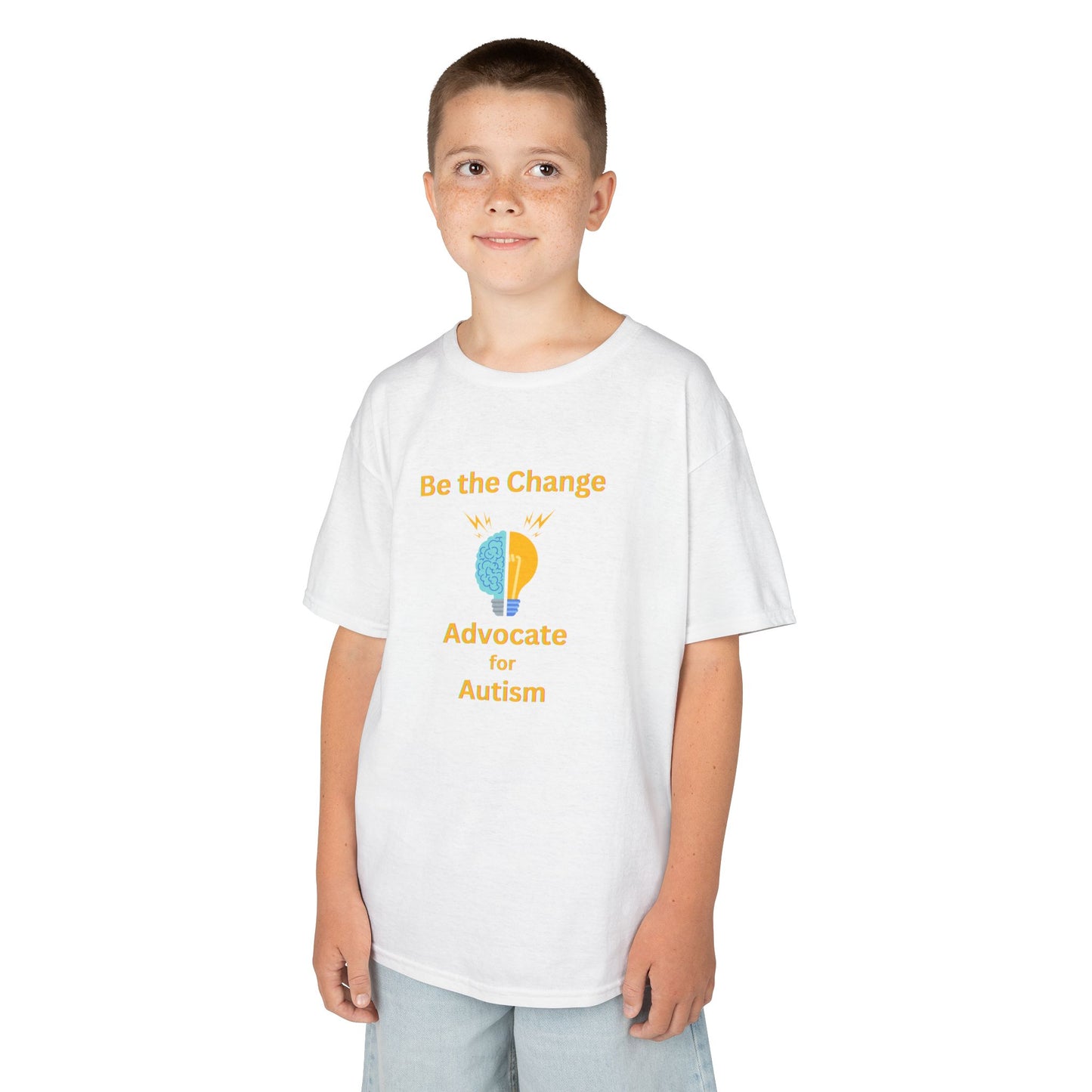 Kids Advocate for Autism Tee - Be the Change Cotton T-Shirt