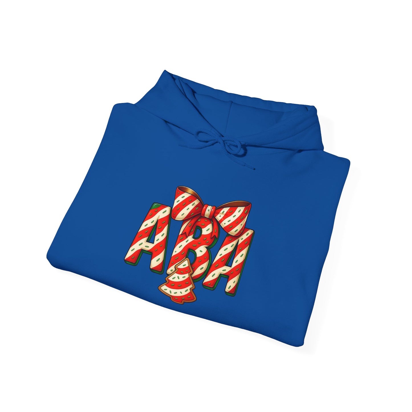 ABA Little Debbie Cake Candy Cane Gift Bow Graphic Holiday Sweatshirt Hoodie