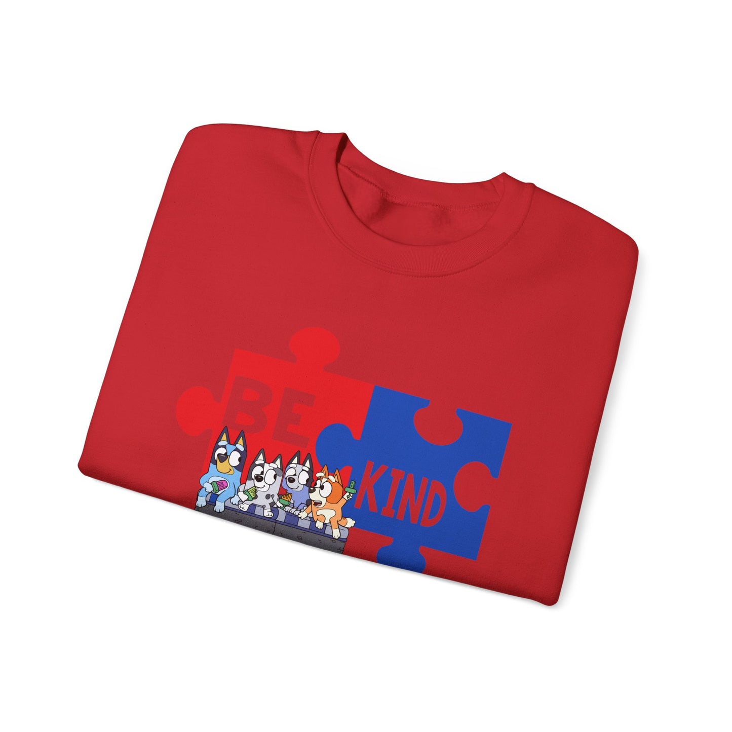 Be Kind Puzzle Sweatshirt — Inspirational Autism Awareness Crewneck