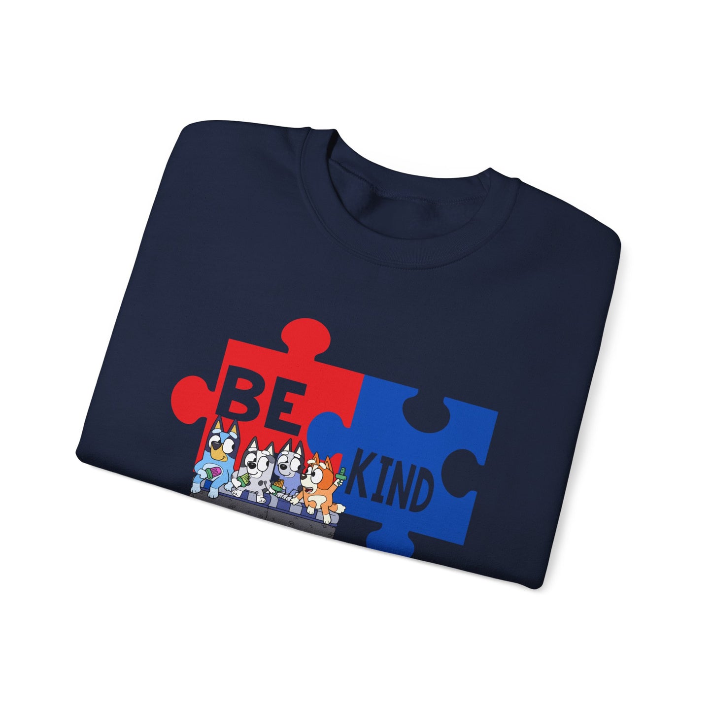 Be Kind Puzzle Sweatshirt — Inspirational Autism Awareness Crewneck