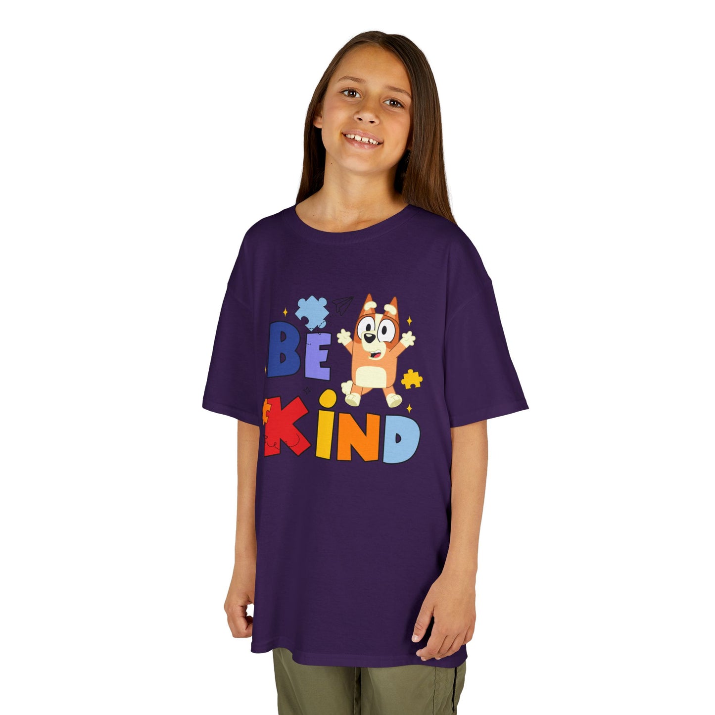 Kids Autism Awareness T-Shirt — Colorful Puzzle Heart Design