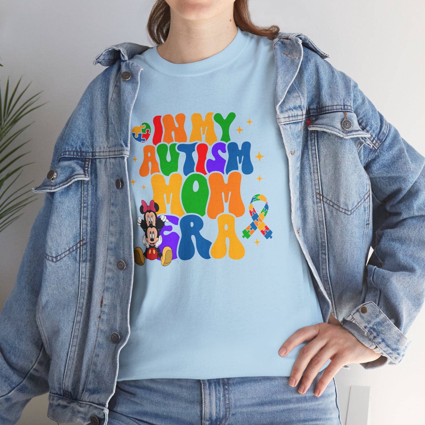 Autism Era Mom T-Shirt – Colorful Puzzle Heart Awareness Tee