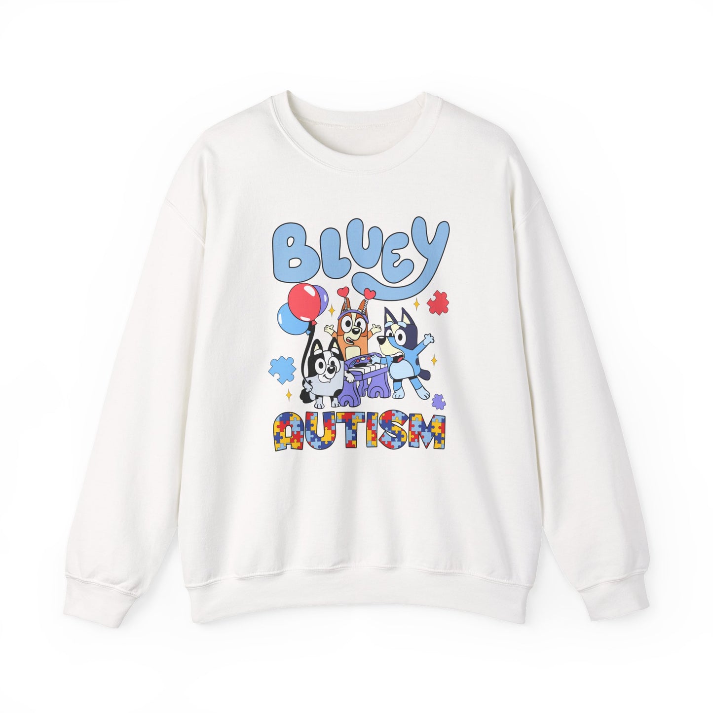 Bluey Autism Crewneck Sweatshirt — Kids & Family Awareness Pullover