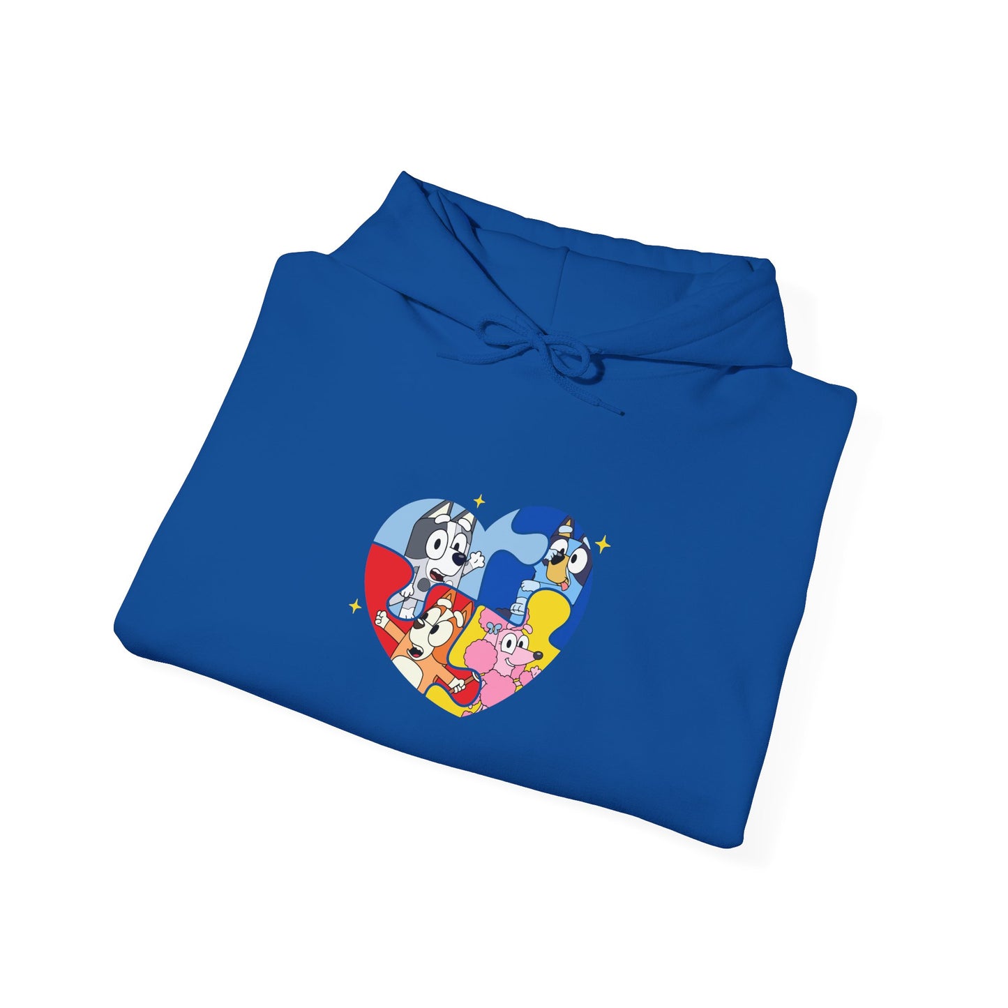 Retro Cartoon Heart Hoodie — Colorful Vintage Characters Graphic Sweatshirt