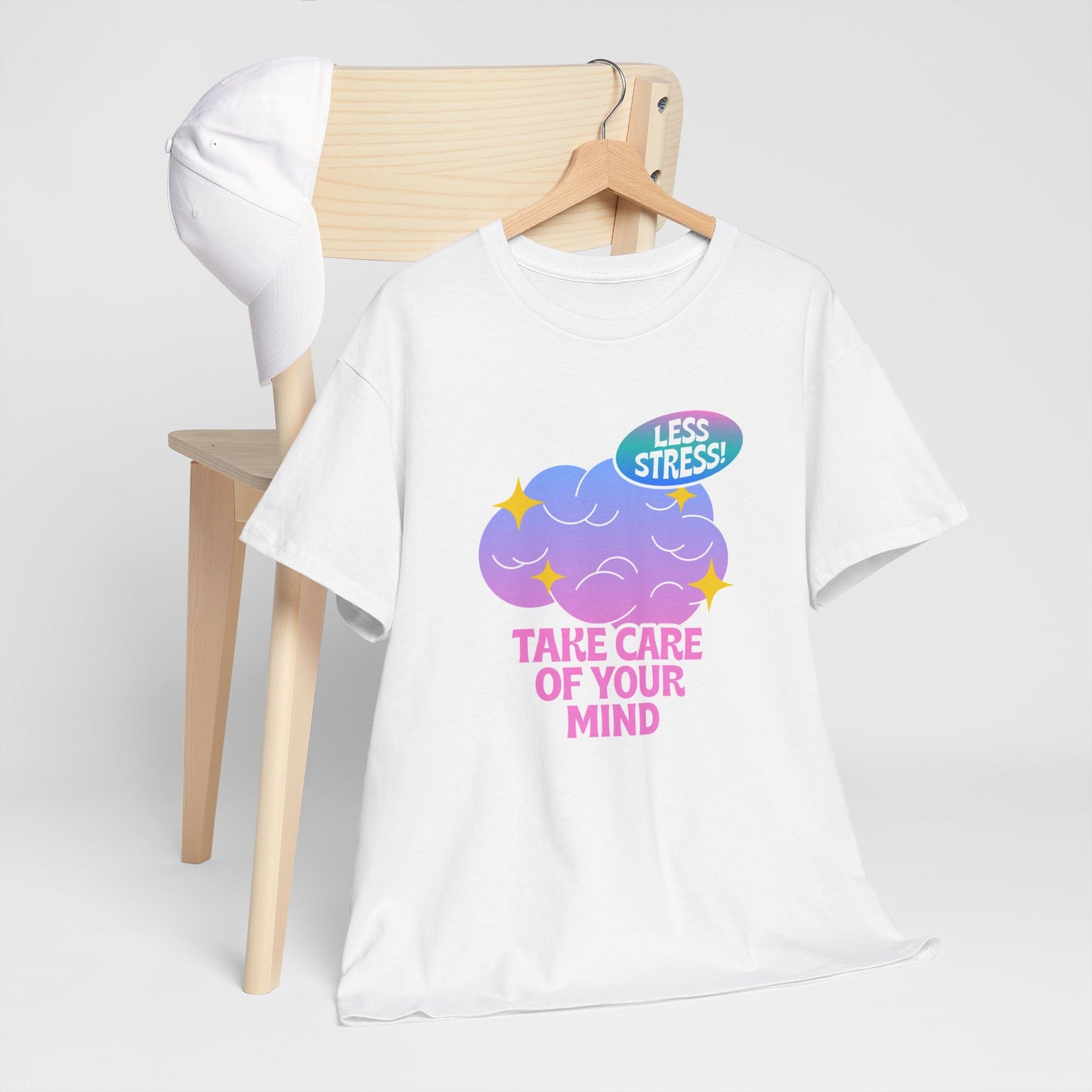 Stress Relief Unisex Cotton Tee - Take Care of Your Mind