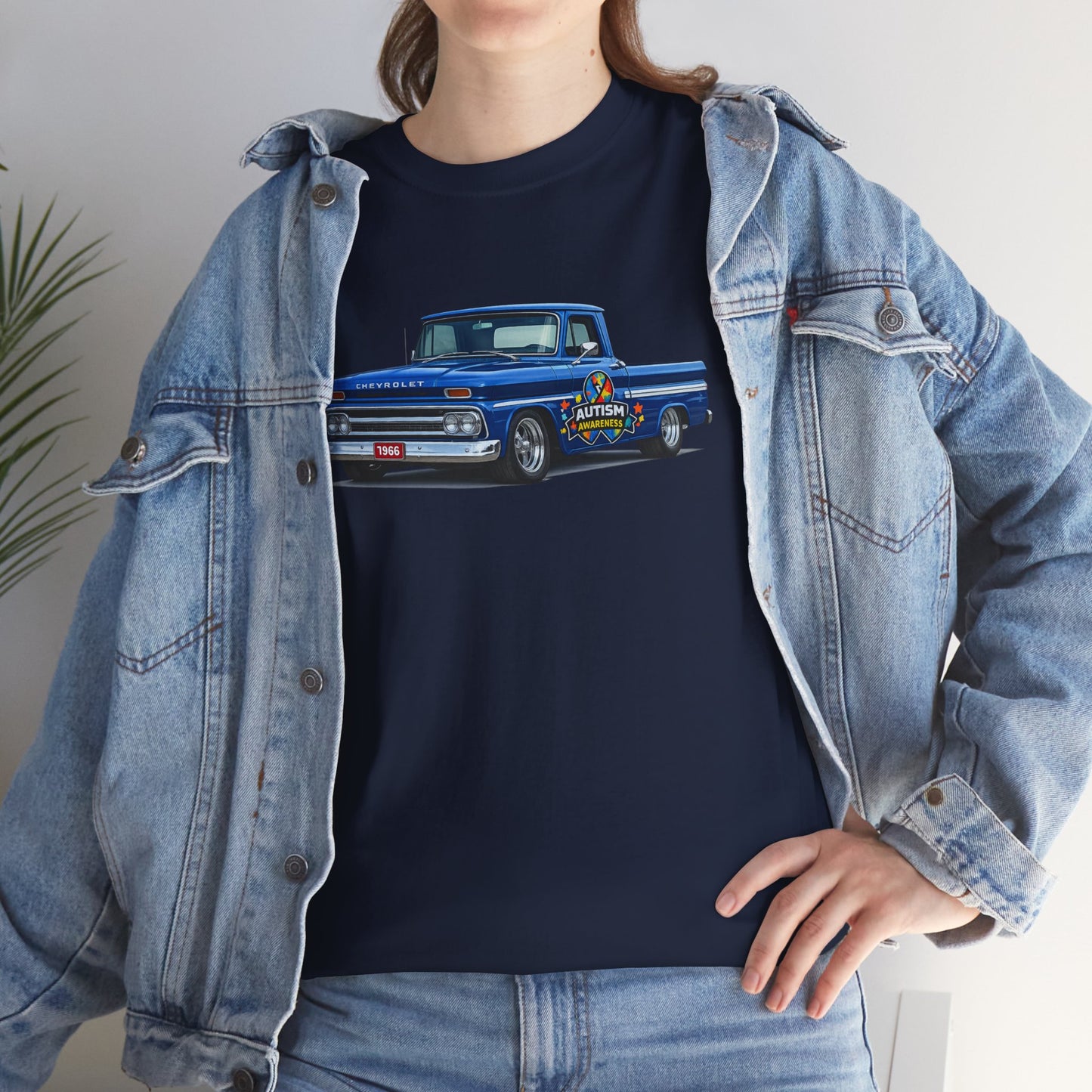 Classic Blue Pickup Truck T‑Shirt — Vintage Chevy C10 Graphic Tee