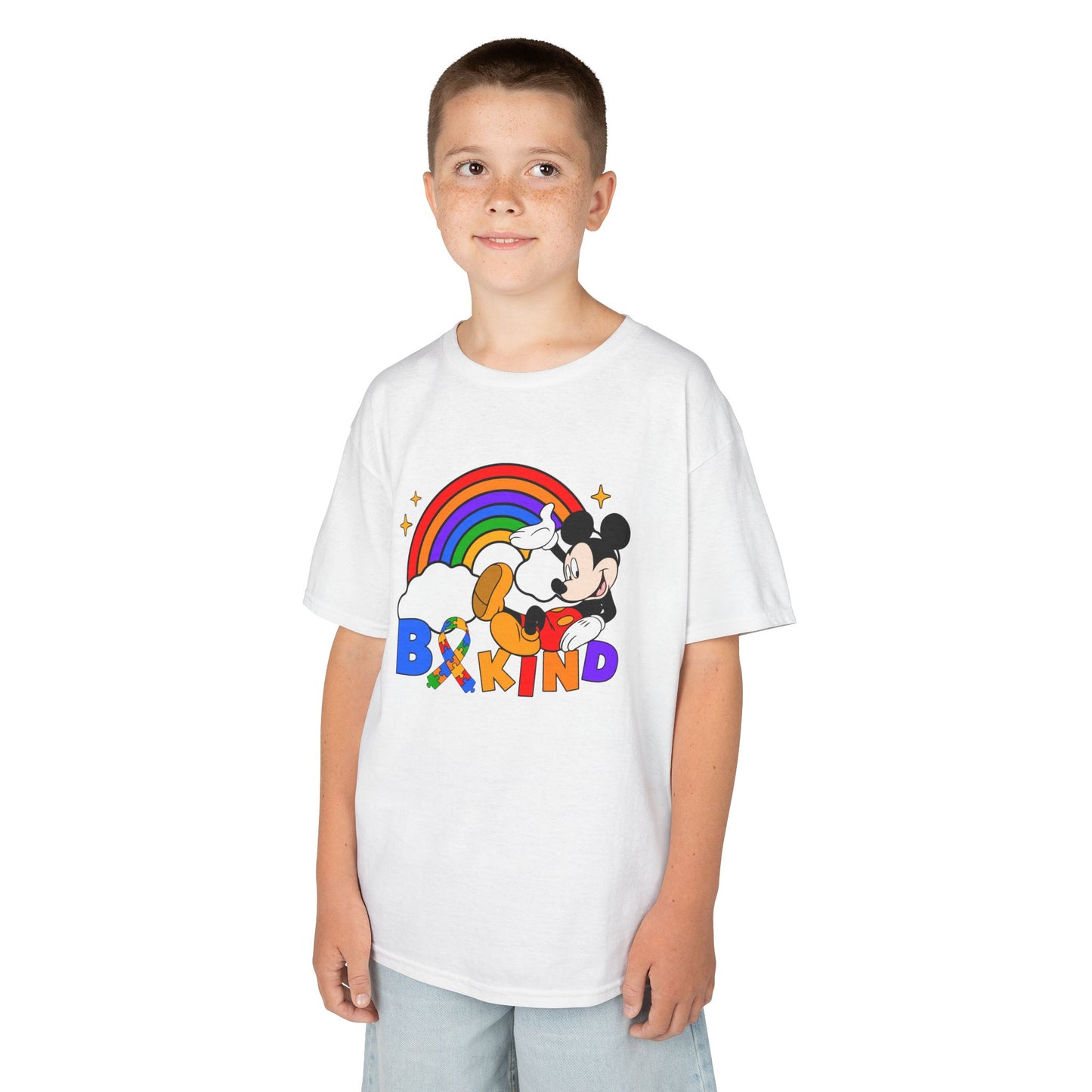 Kids Tee — Be Kind Rainbow Character Design