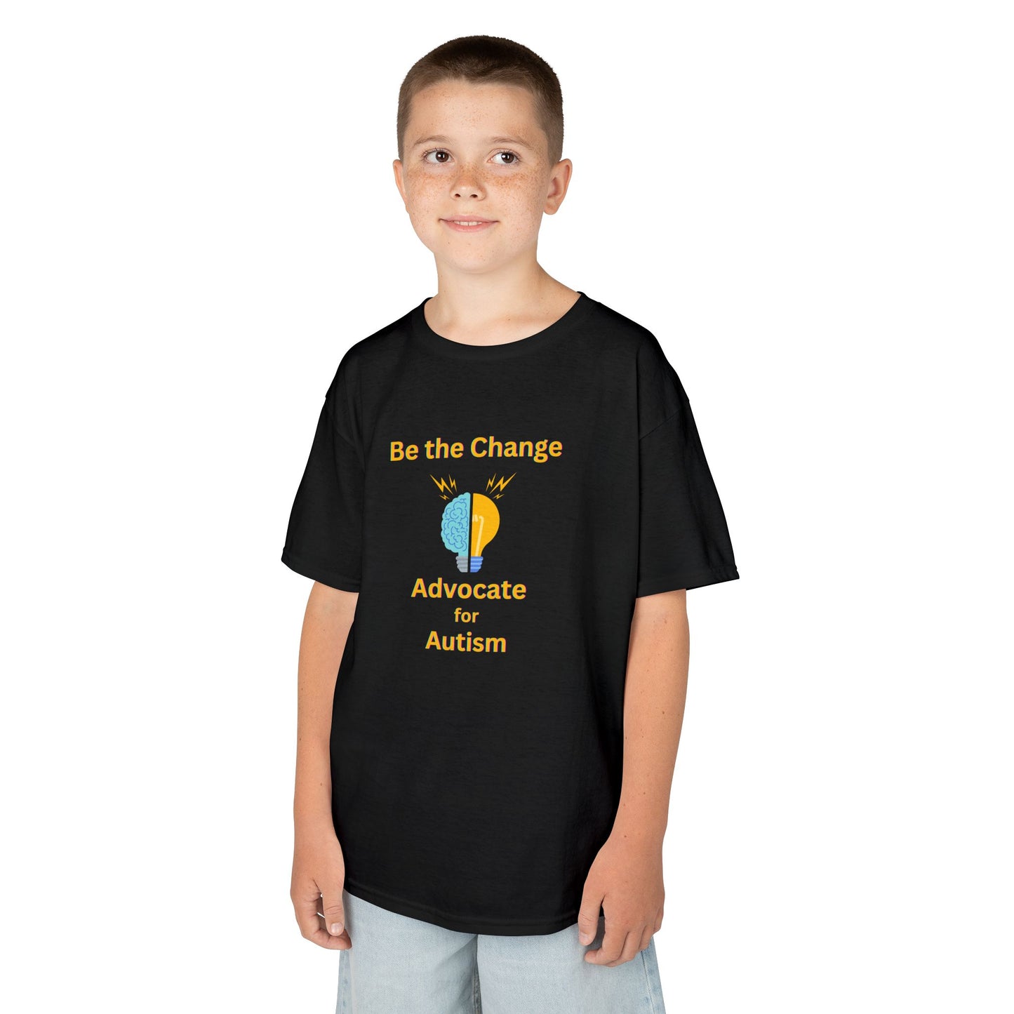 Kids Advocate for Autism Tee - Be the Change Cotton T-Shirt