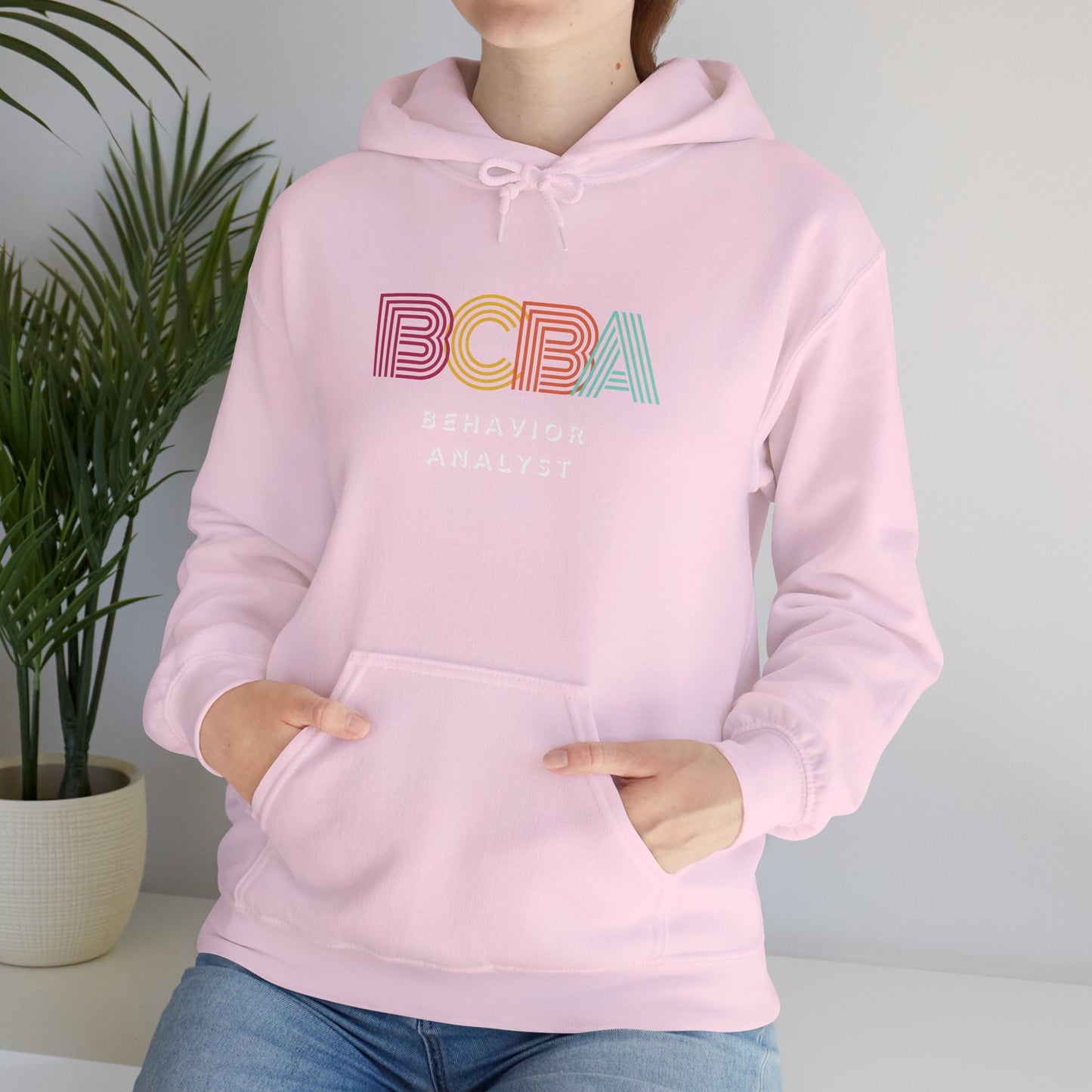 BCBA Retro Rainbow Hoodie — Kids & Adult ABA Therapist Pullover