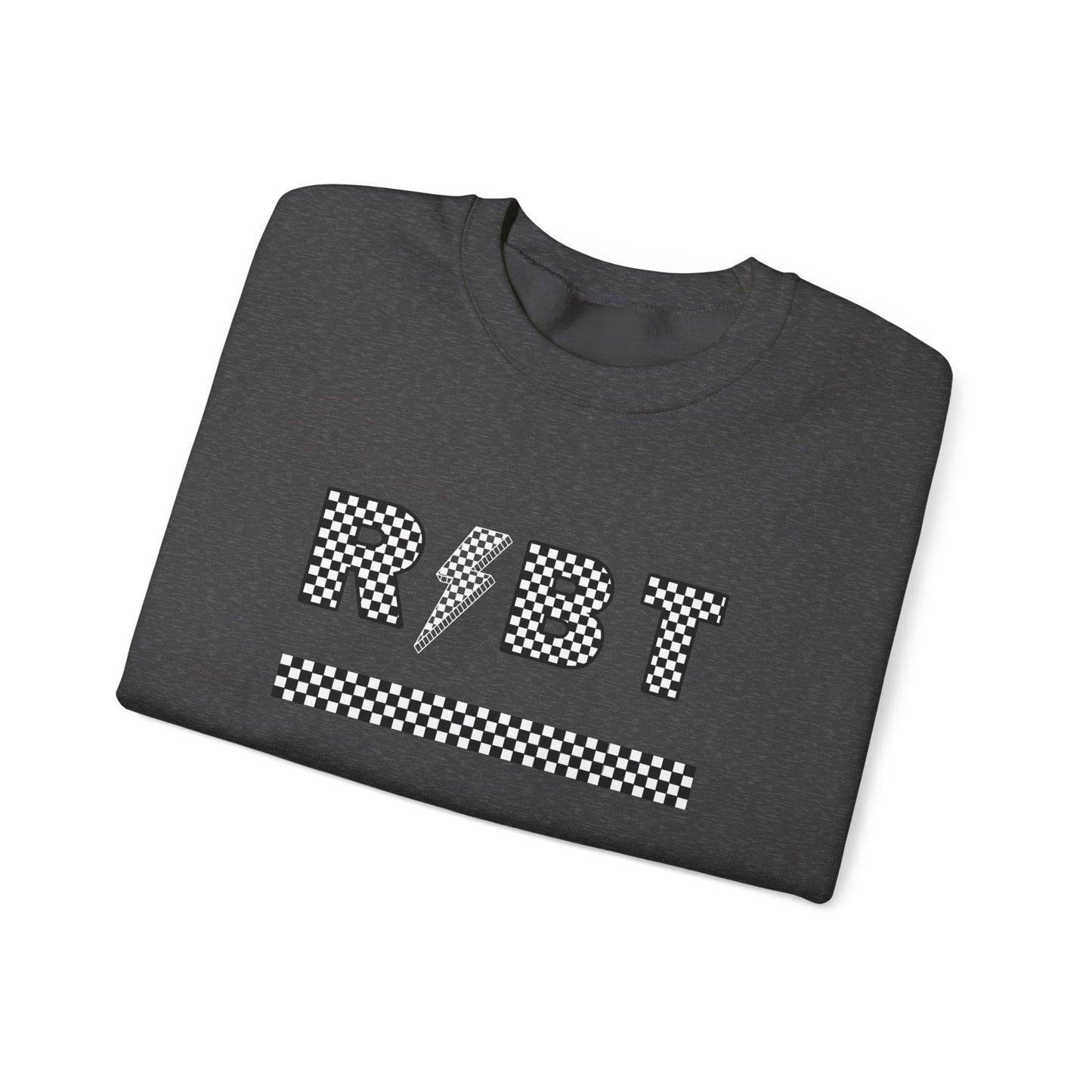 RBT Lightening Bolt Checkered Crewneck Sweatshirt