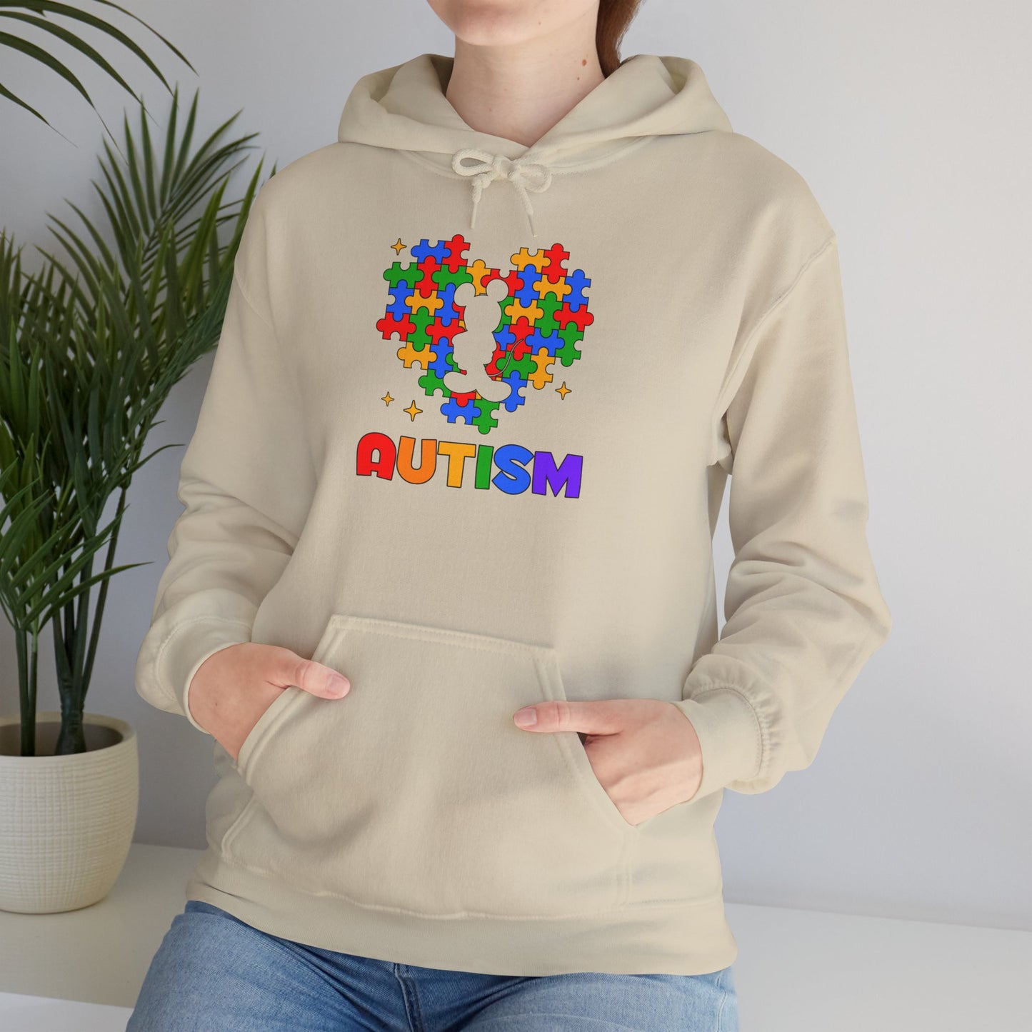 Autism Puzzle Heart Hoodie — Colorful Awareness Sweatshirt