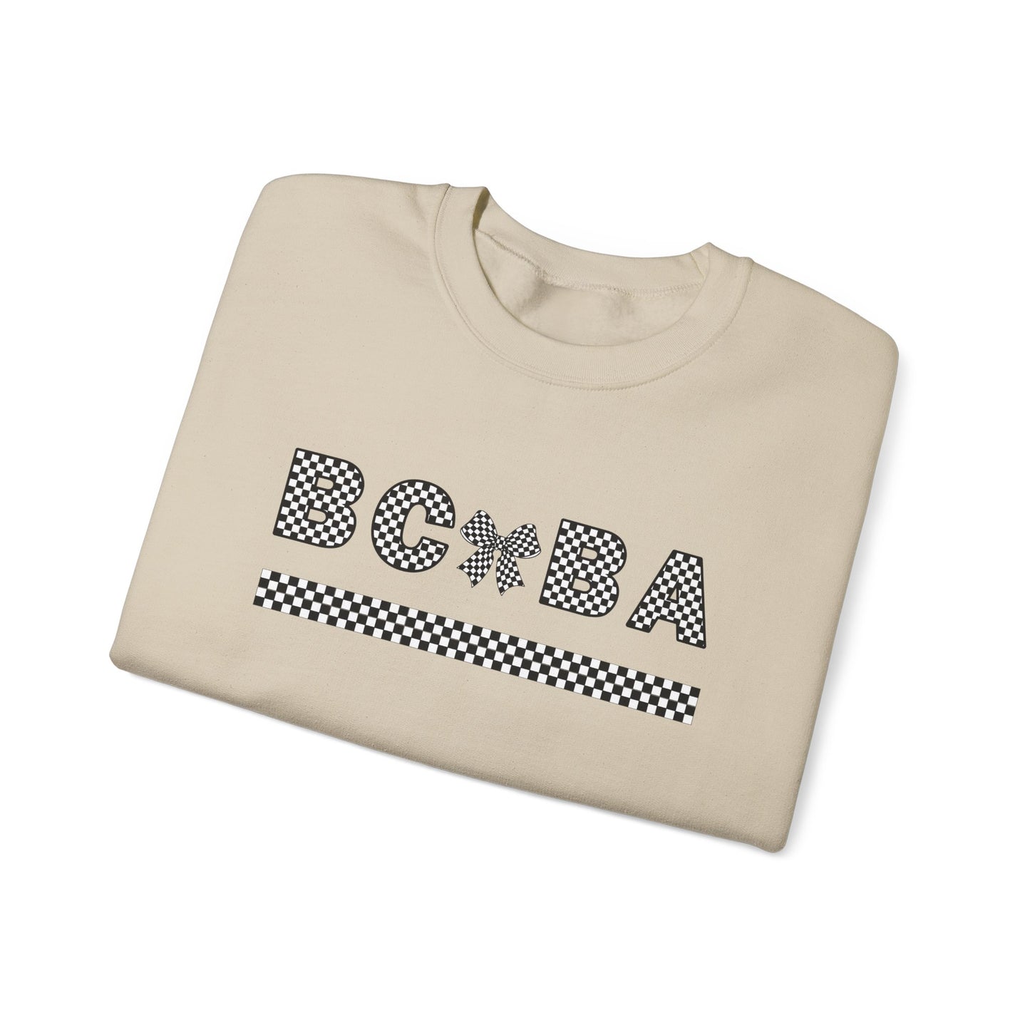 BCBA Bow Checkerboard Crewneck Sweatshirt