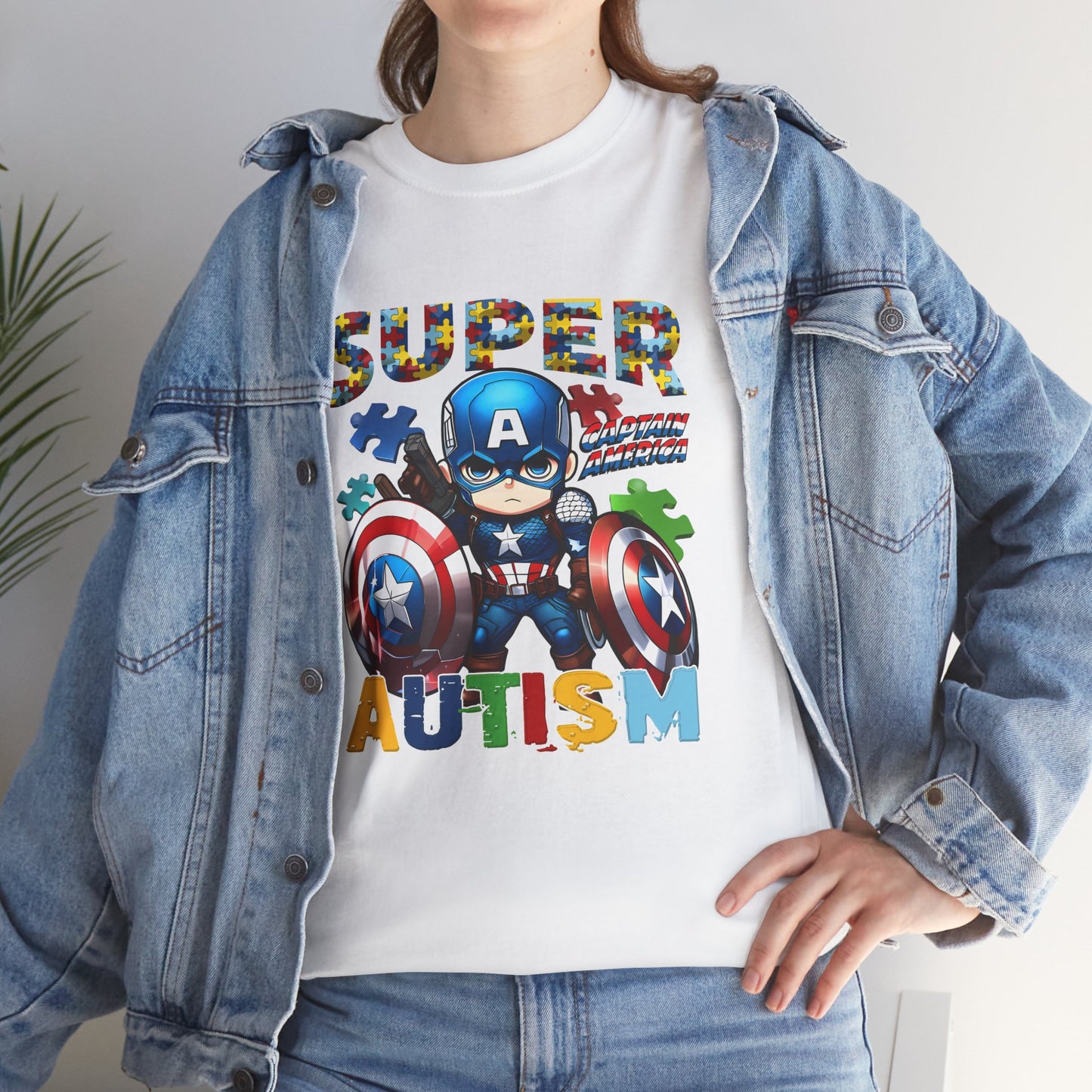 Autism Superhero T-Shirt — "Super Autism" Captain Hero Tee for Kids & Supporters