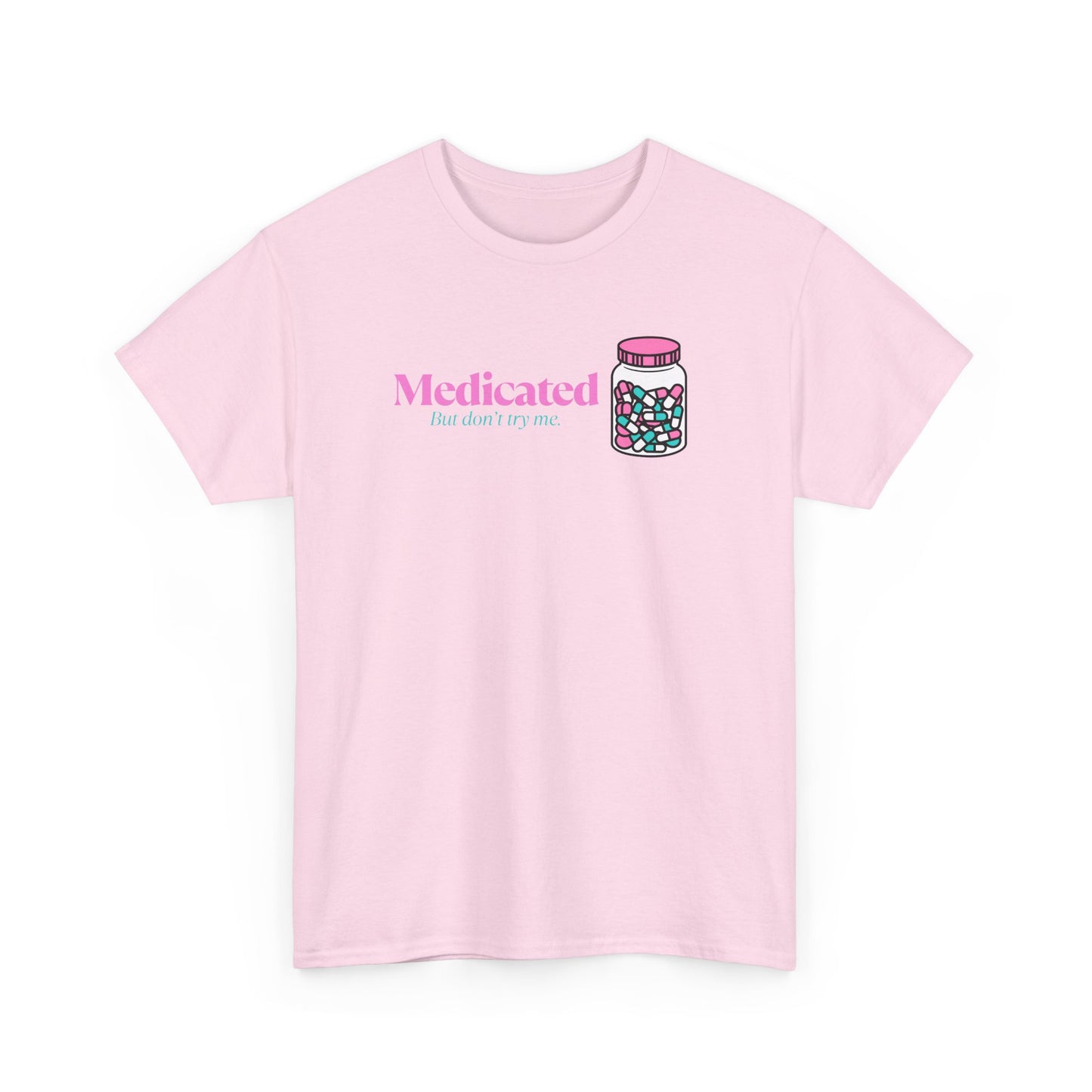Medicated Unisex Heavy Cotton Tee - Fun and Playful Shirt for Relaxation