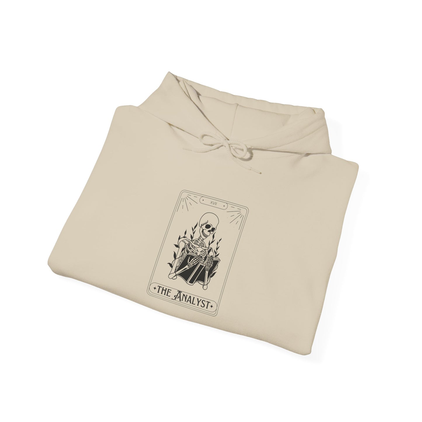 Tarot 'The Analyst' Hoodie — Minimal Occult Illustration Sweatshirt