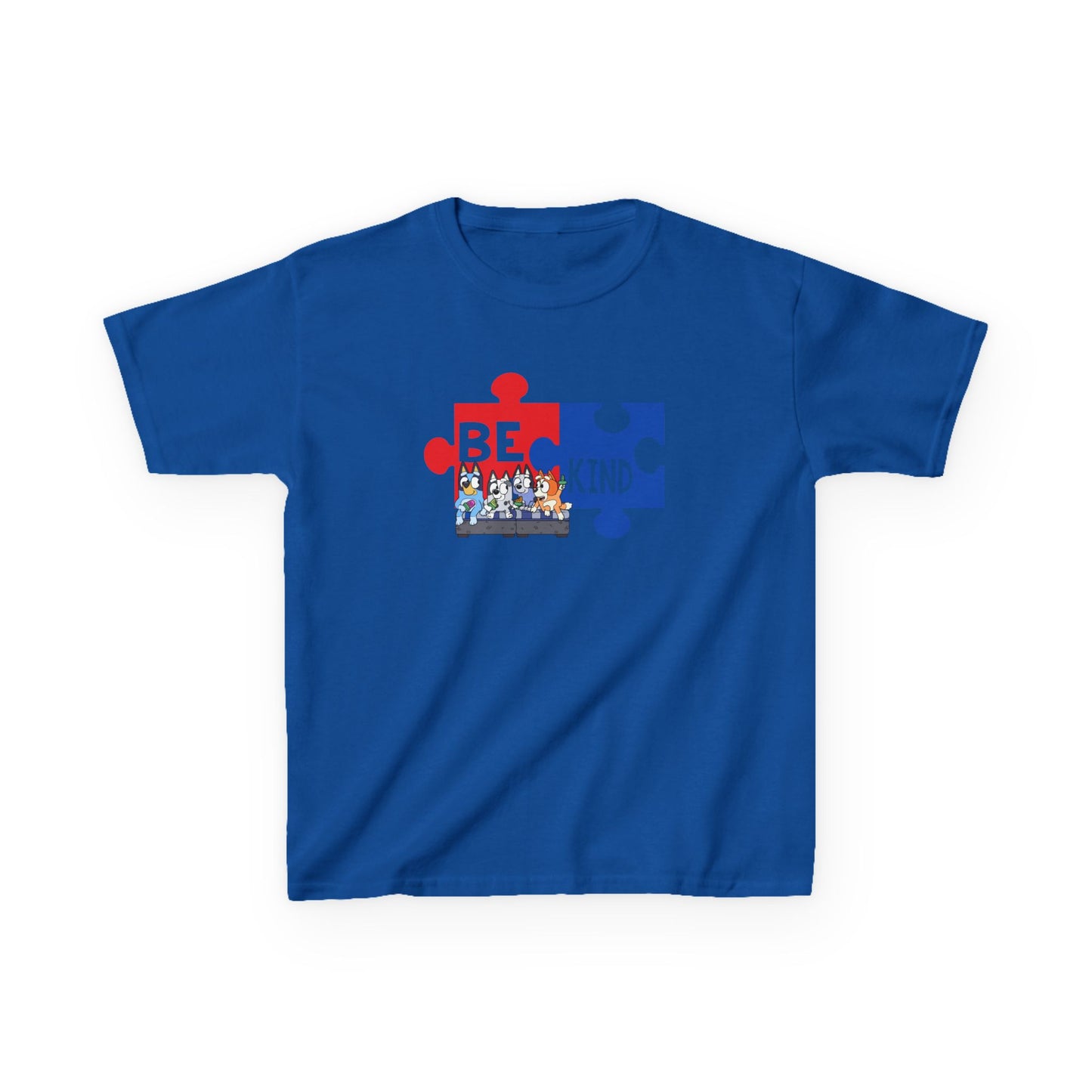 Kids T-Shirt — 'Be Kind' Puzzle Piece Autism Awareness Tee